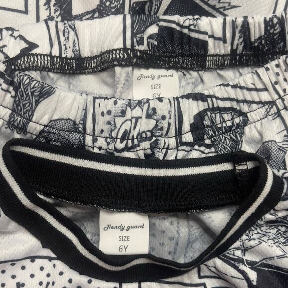 Boys Basketball Comic Print Tank Top Shorts Set Size 6Y Outfit Jersey Style #28 - Picture 4 of 6